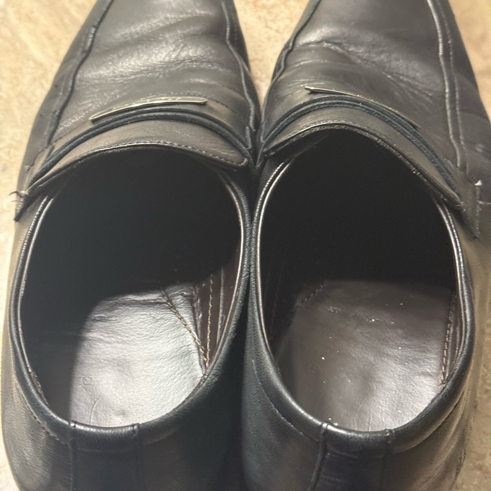 Bruno Magli men dressy black shoes